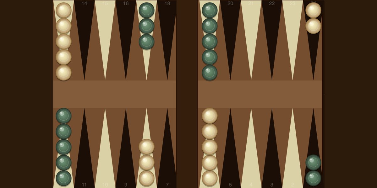 GammonMatch backgammon game board